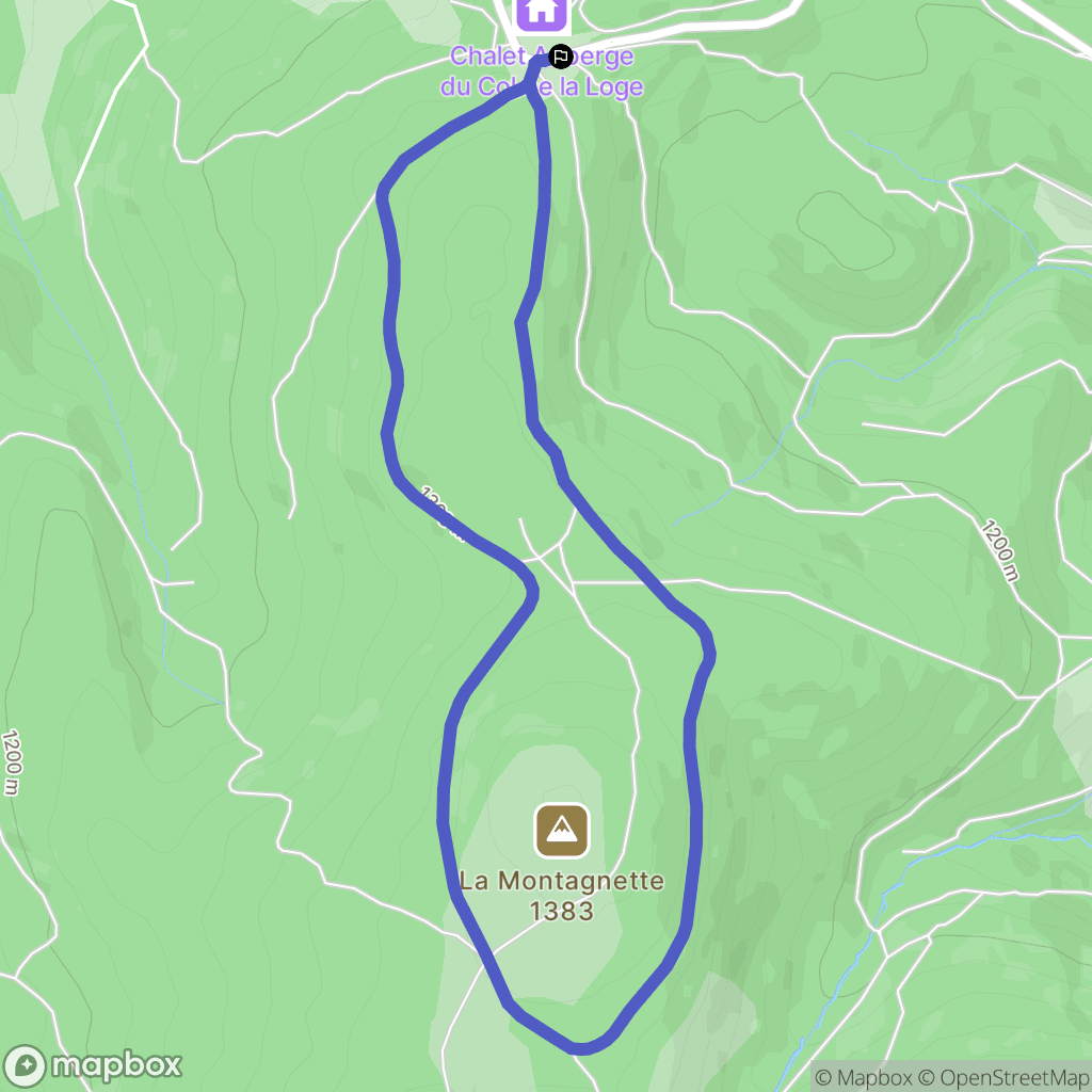 La Chamba : carte du parcours de randonnée - France