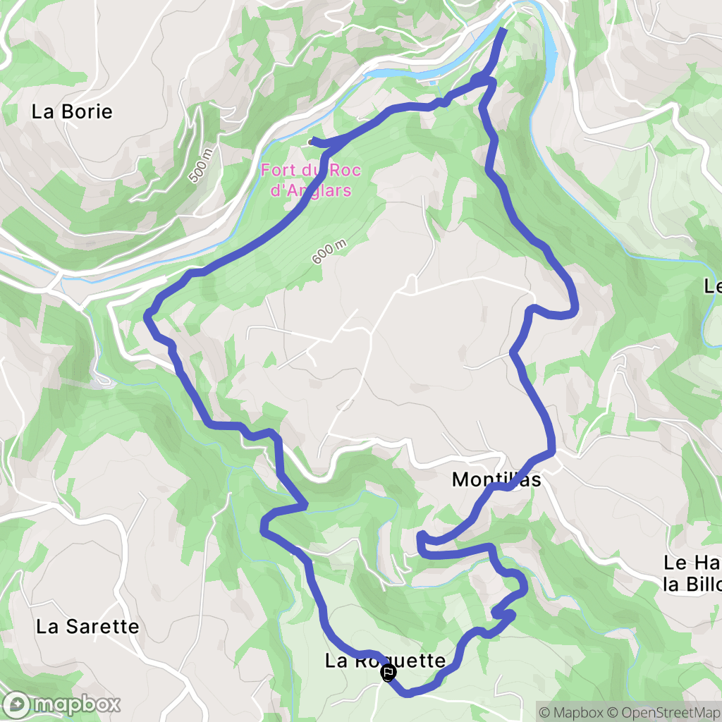 Colombies : carte du parcours de randonnée - France