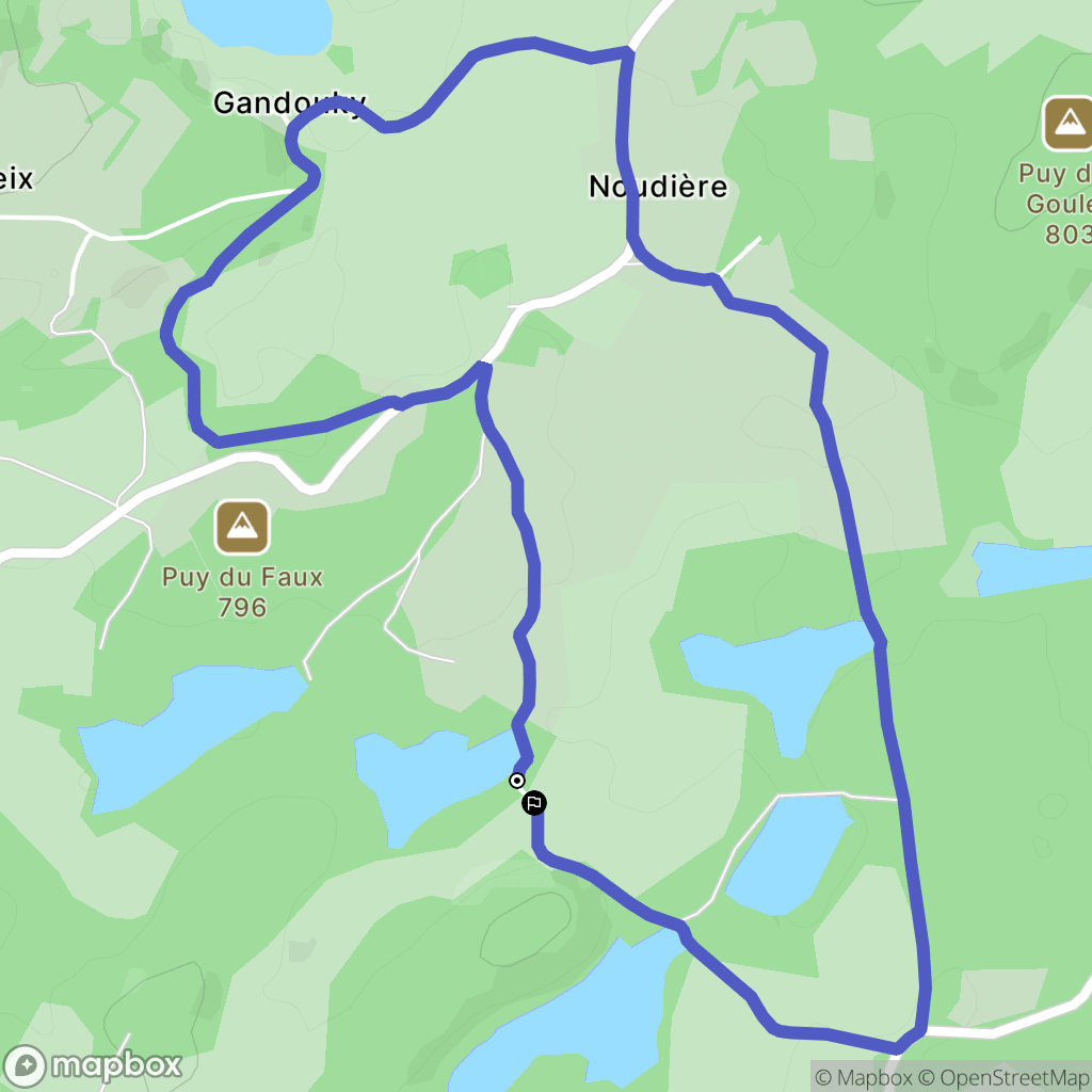Flayat : carte du parcours de randonnée - France