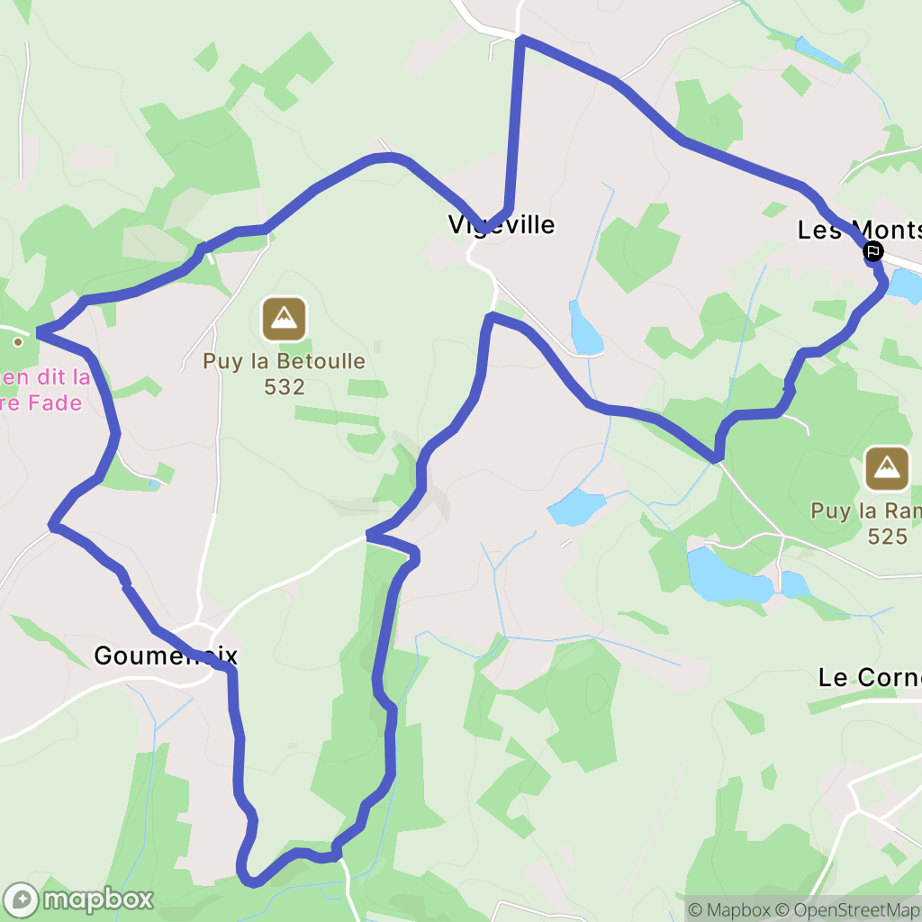 Vigeville : carte du parcours de randonnée - France