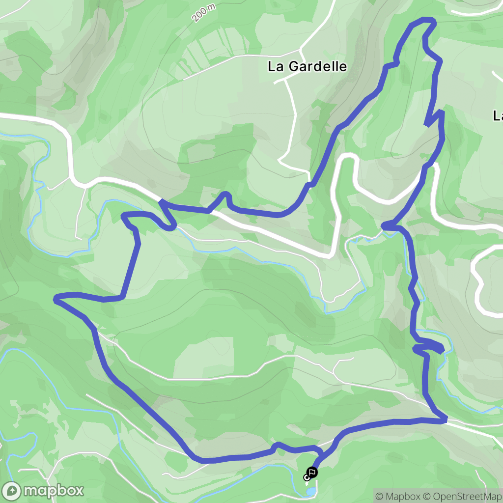 Rocamadour : carte du parcours de randonnée - France