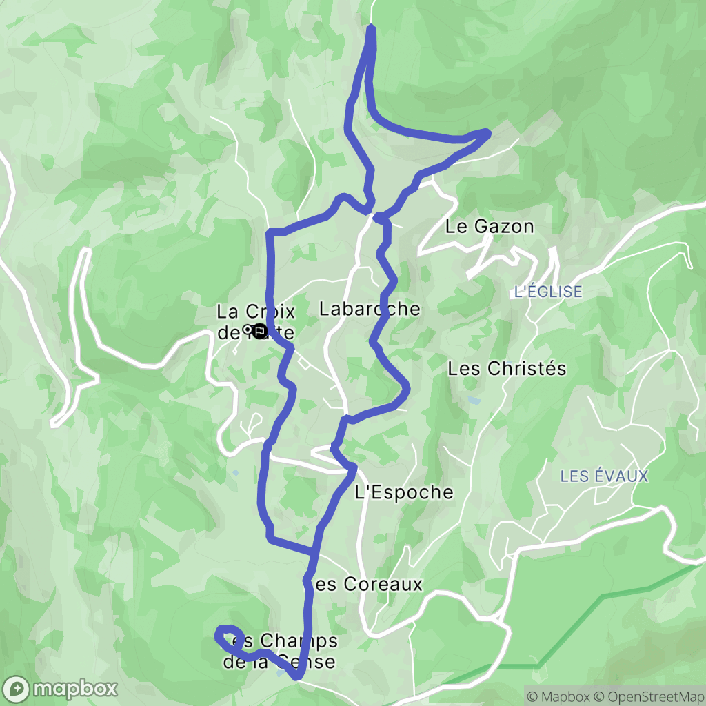 Labaroche : carte du parcours de randonnée - France