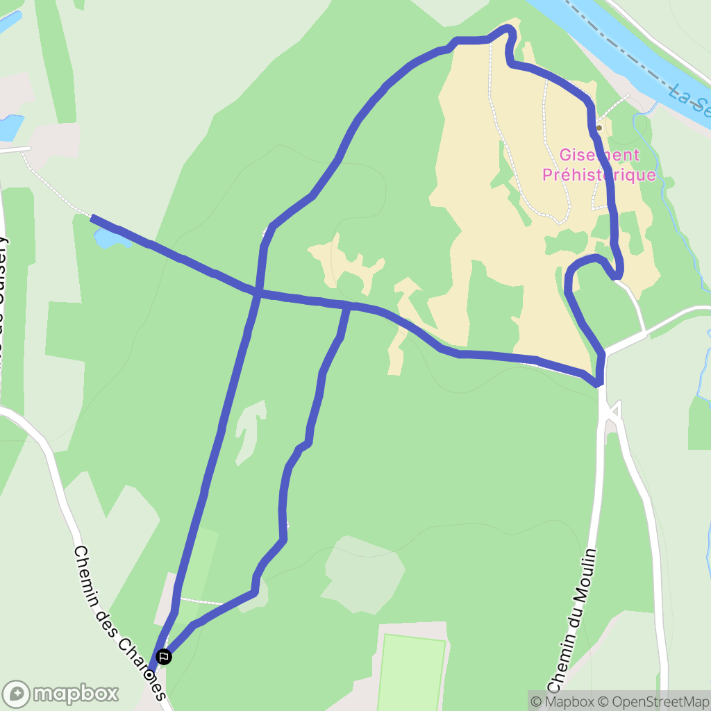 Sermoyer : carte du parcours de randonnée - France