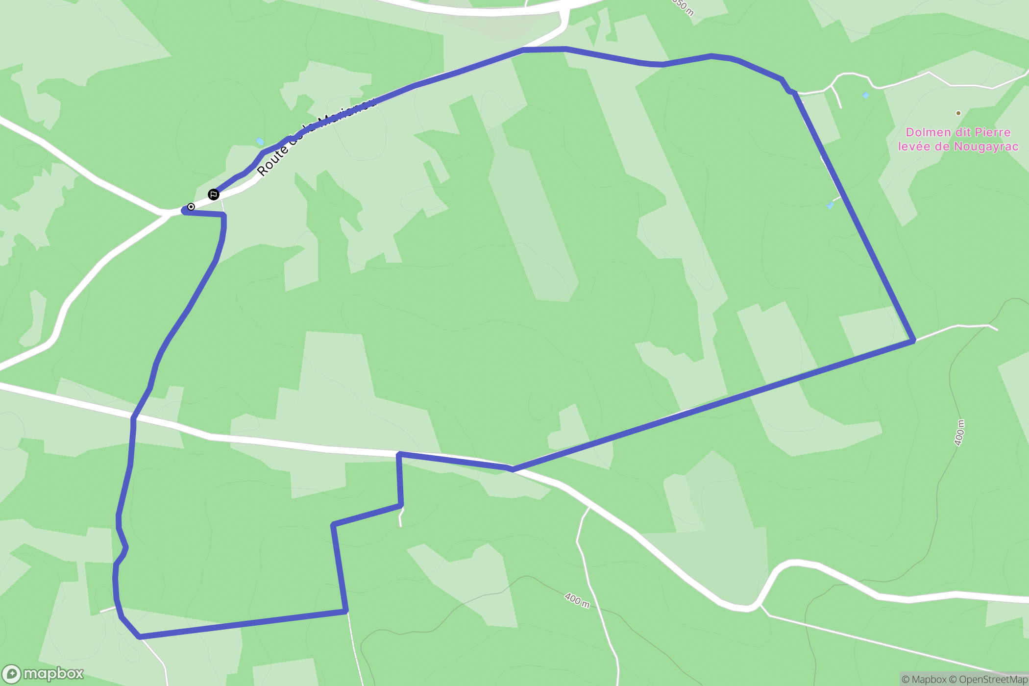 Cœur-de-Causse : carte du parcours de randonnée - France