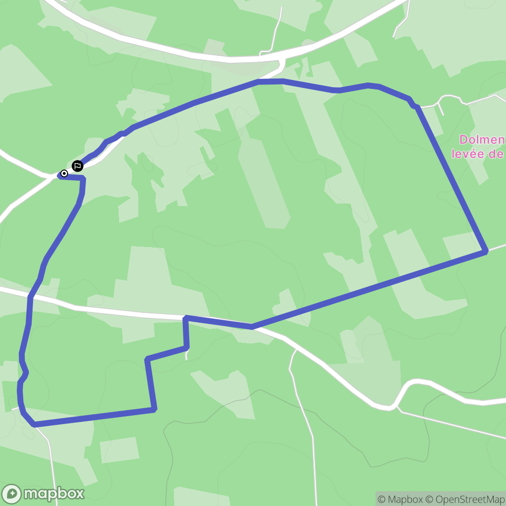 Cœur-de-Causse : carte du parcours de randonnée - France