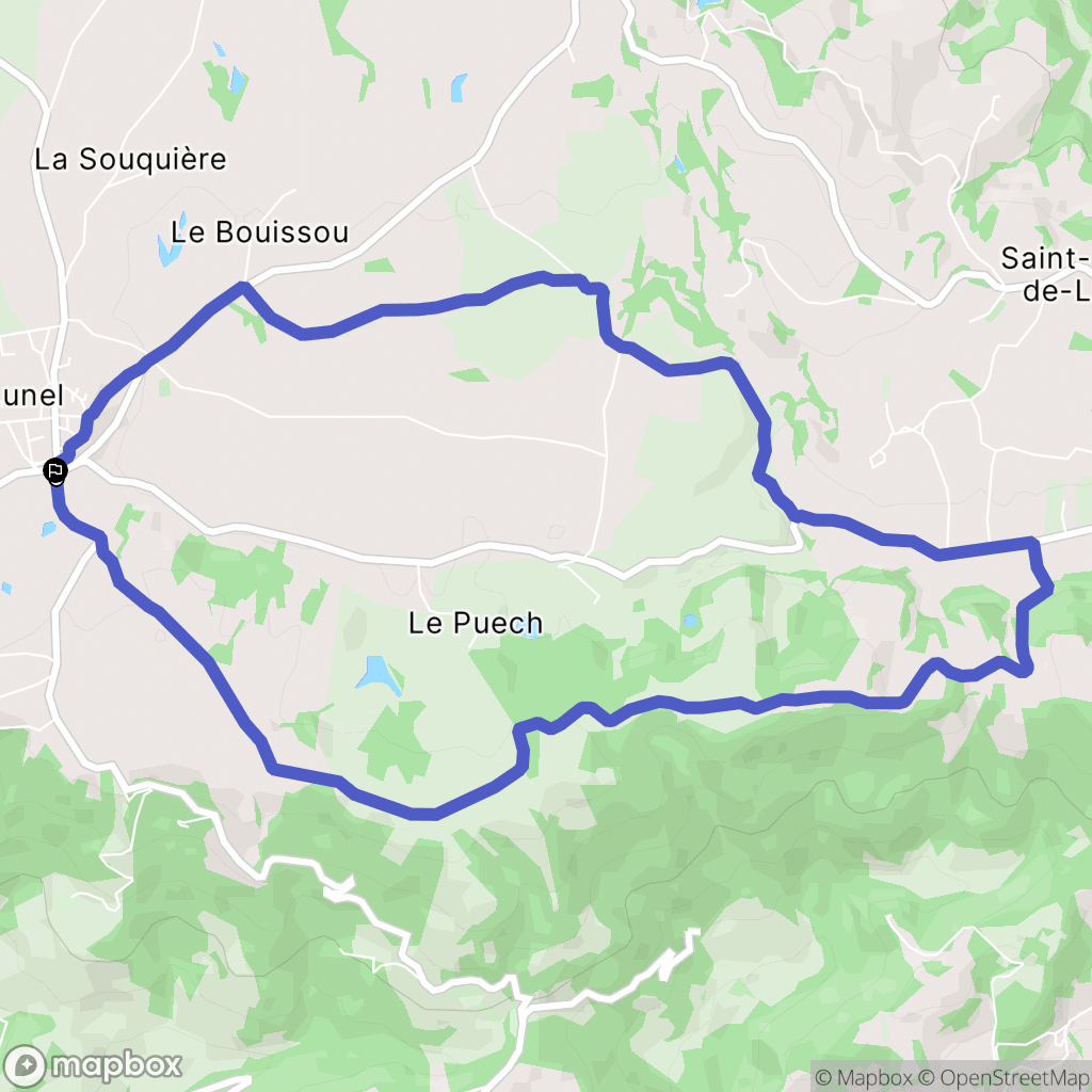 Saint-Félix-de-Lunel : carte du parcours de randonnée - France