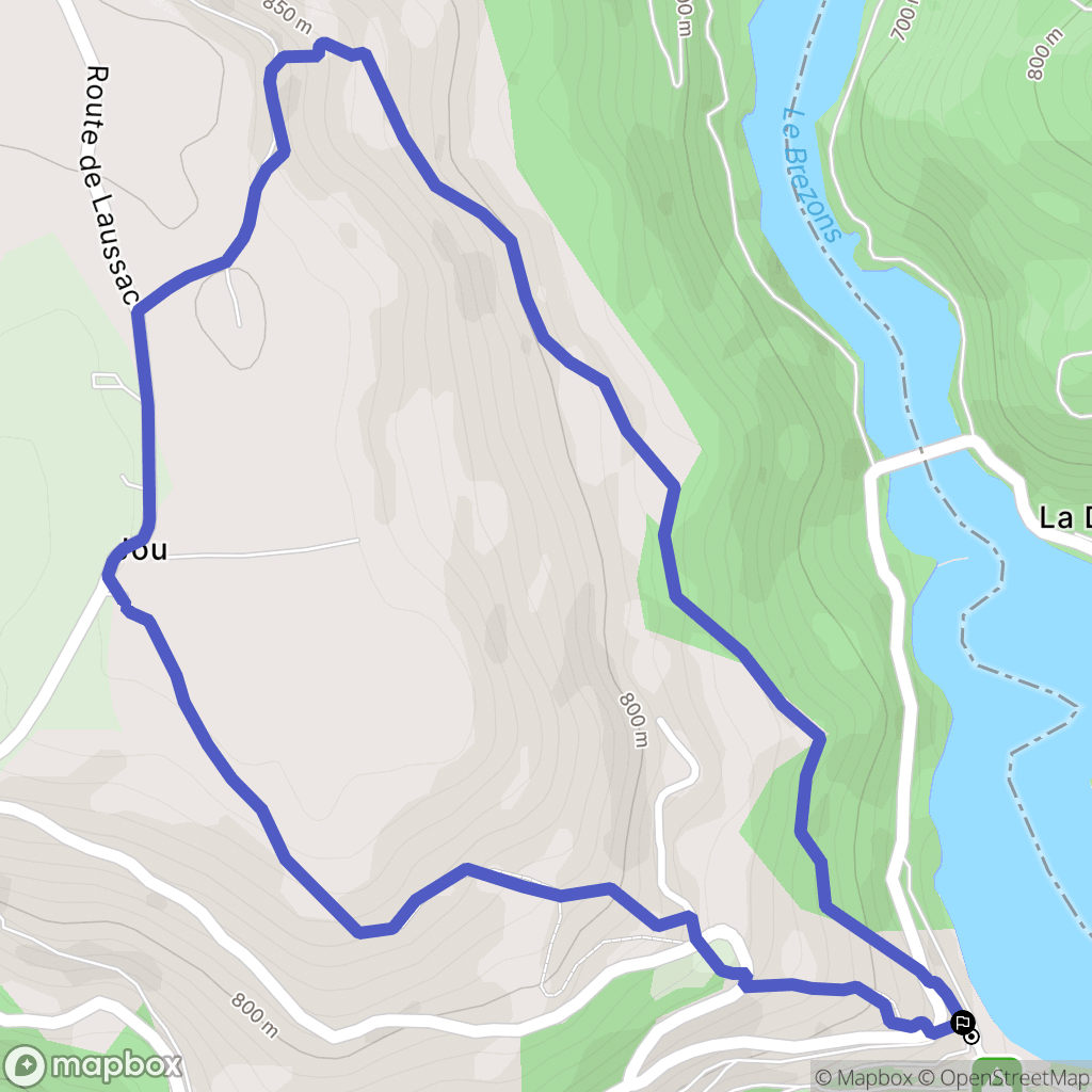 Thérondels : carte du parcours de randonnée - France