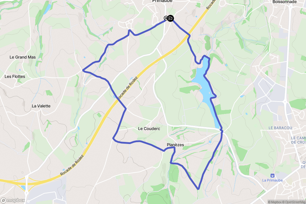 Luc-la-Primaube : carte du parcours de randonnée - France