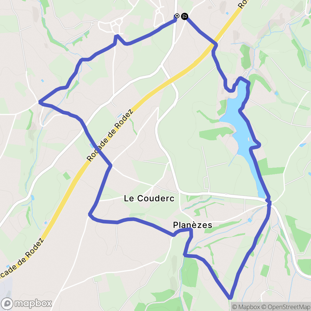 Luc-la-Primaube : carte du parcours de randonnée - France