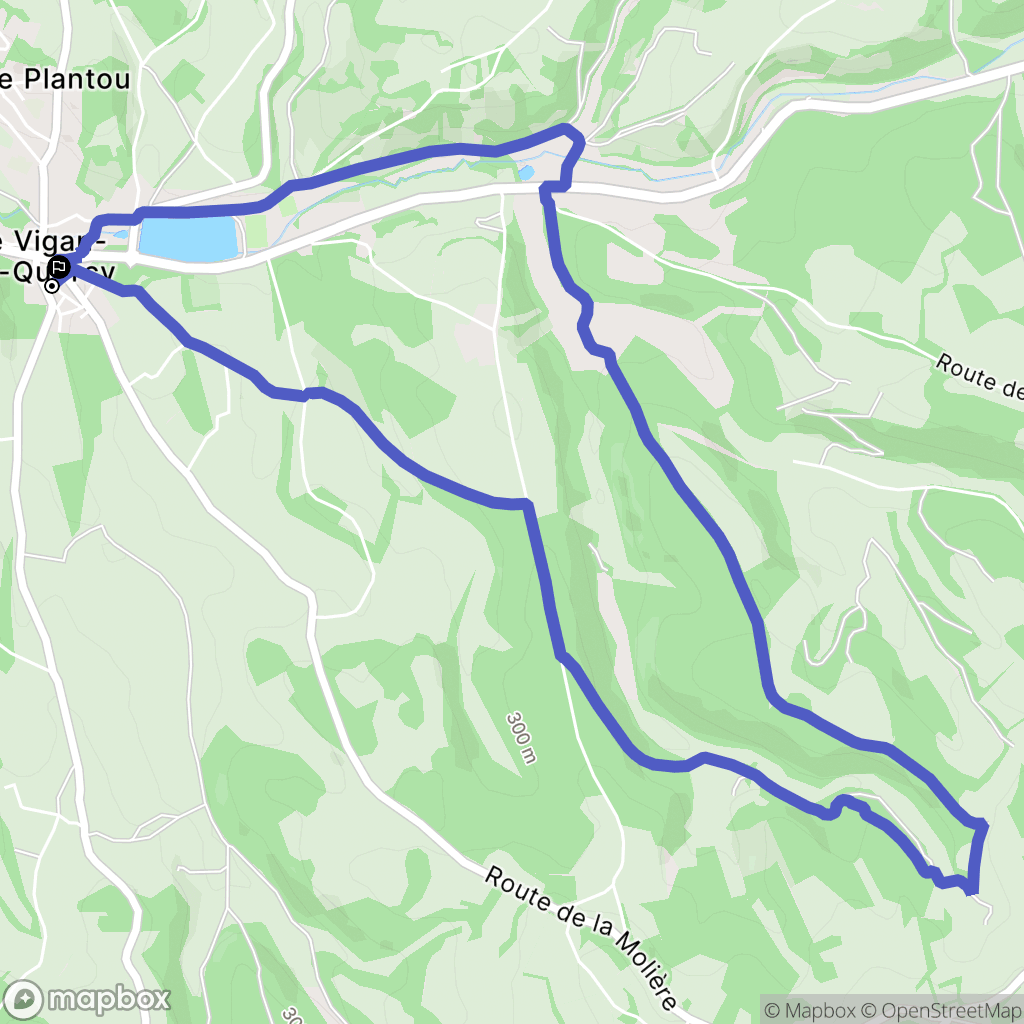 Le Vigan : carte du parcours de randonnée - France