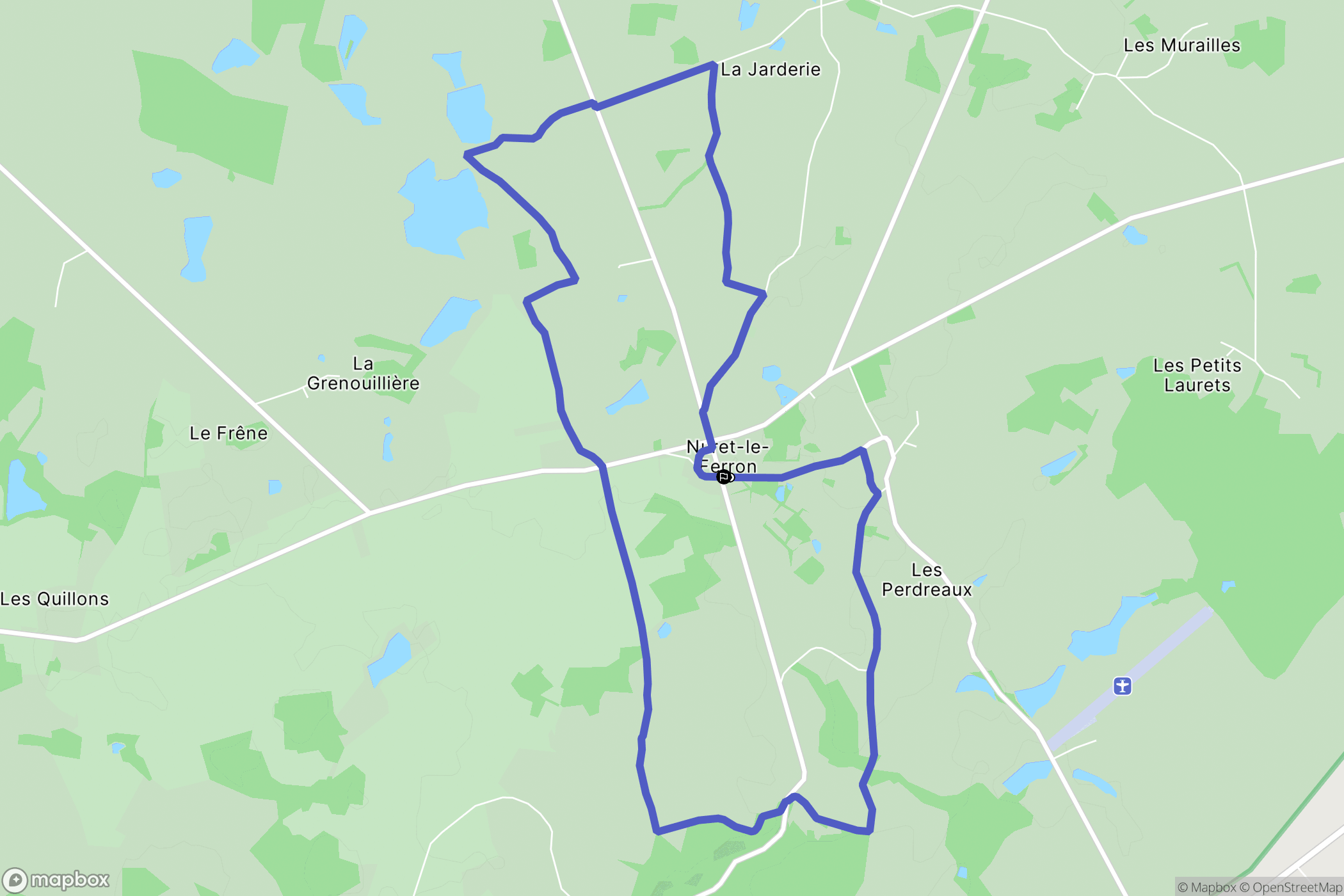 Nuret-le-Ferron : carte du parcours de randonnée - France