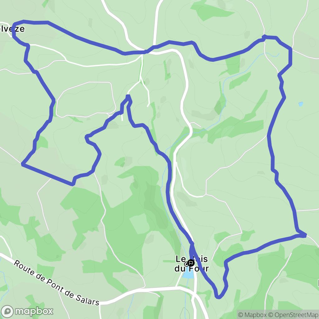 Saint-Léons : carte du parcours de randonnée - France