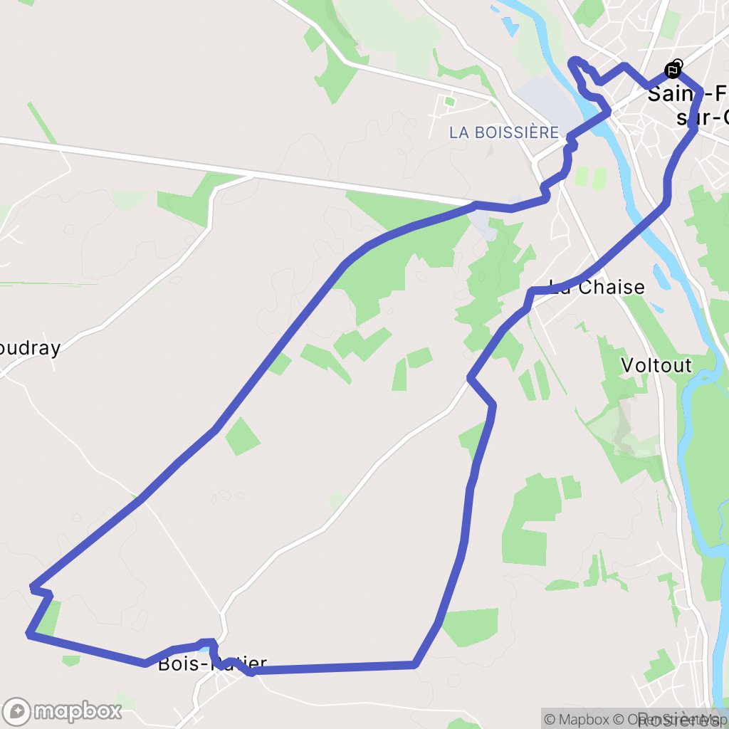 Saint-Florent-sur-Cher : carte du parcours de randonnée - France