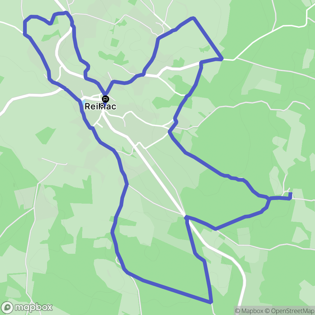 Reilhac : carte du parcours de randonnée - France