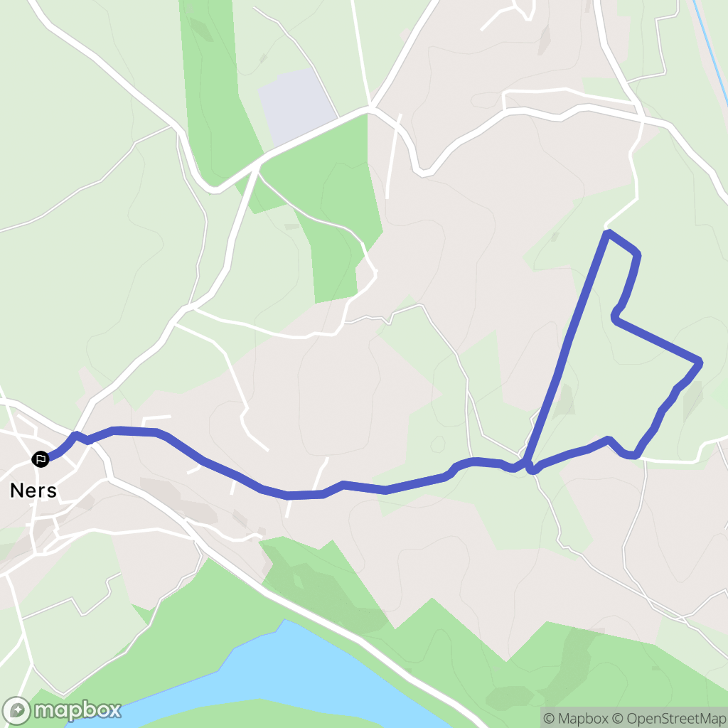 Ners : carte du parcours de randonnée - France