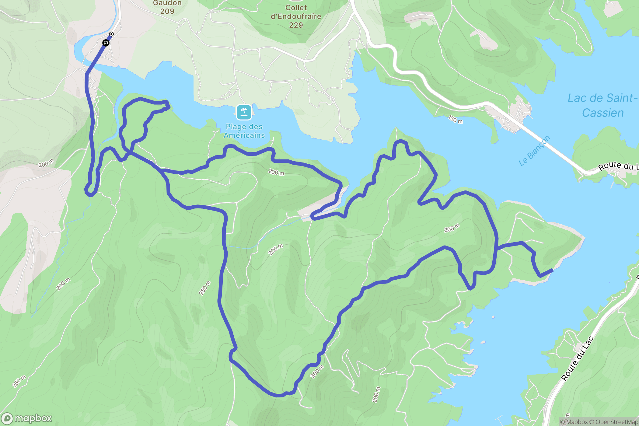 Montauroux : carte du parcours de randonnée - France