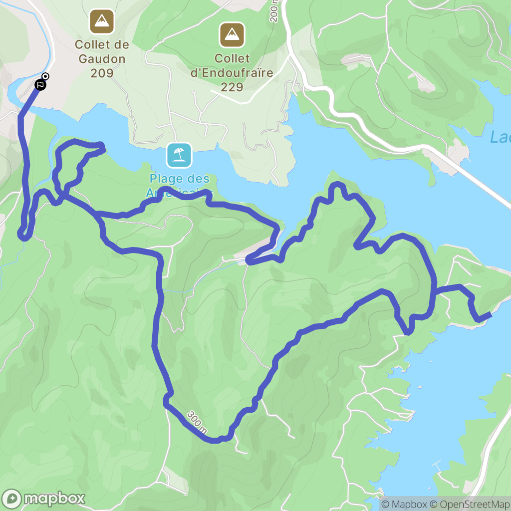Montauroux : carte du parcours de randonnée - France
