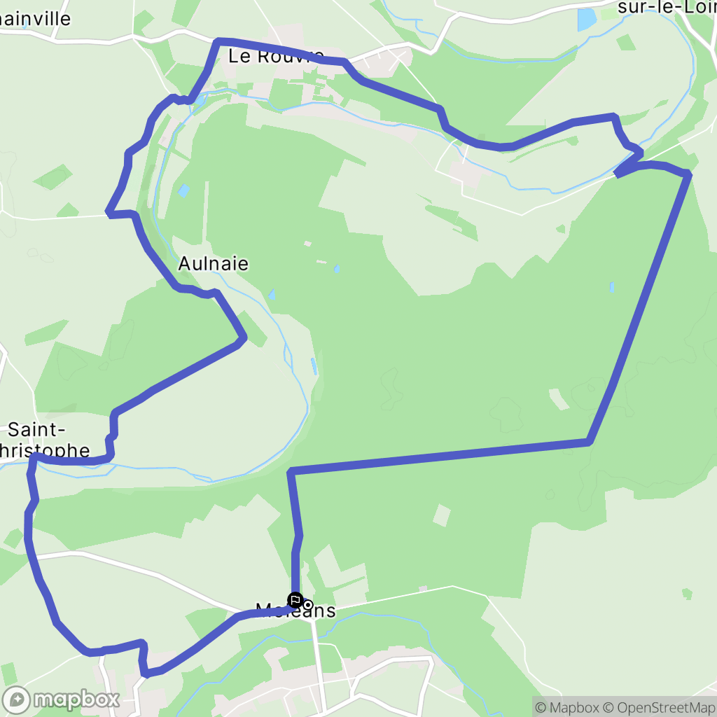 Moléans : carte du parcours de randonnée - France