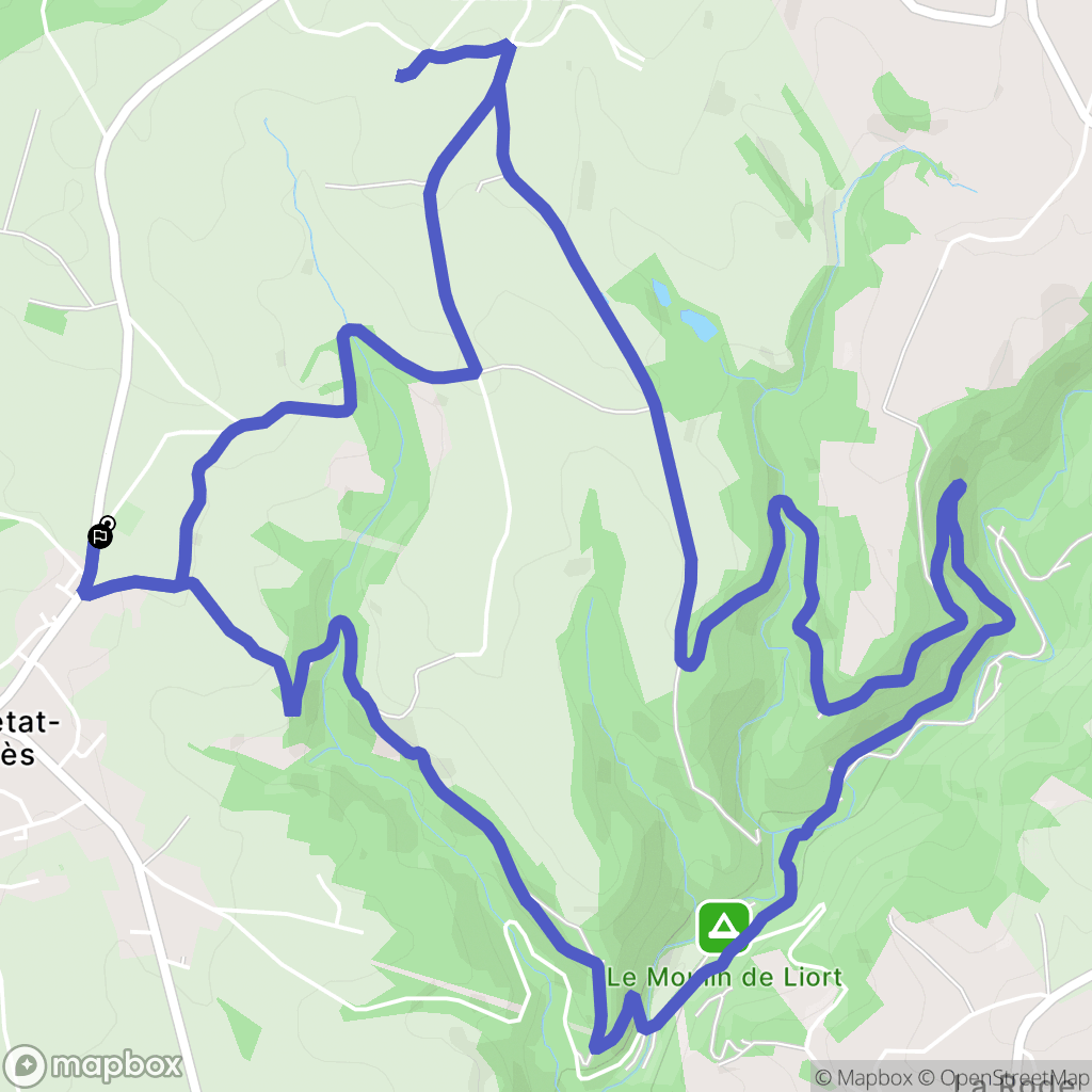 La Salvetat-Peyralès : carte du parcours de randonnée - France