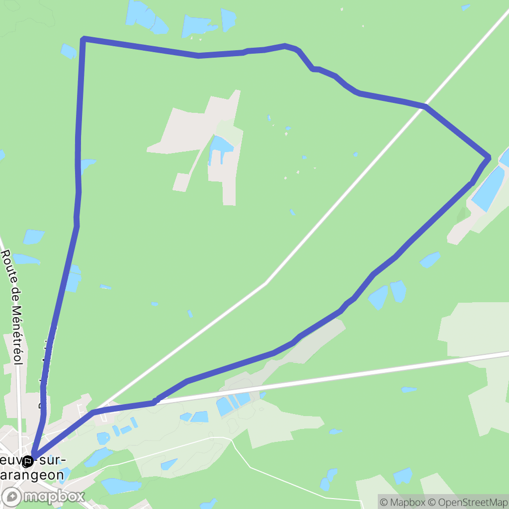 Neuvy-sur-Barangeon : carte du parcours de randonnée - France