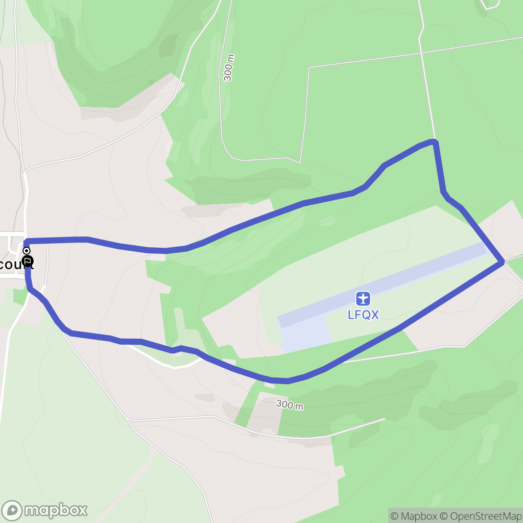 Juvancourt : carte du parcours de randonnée - France