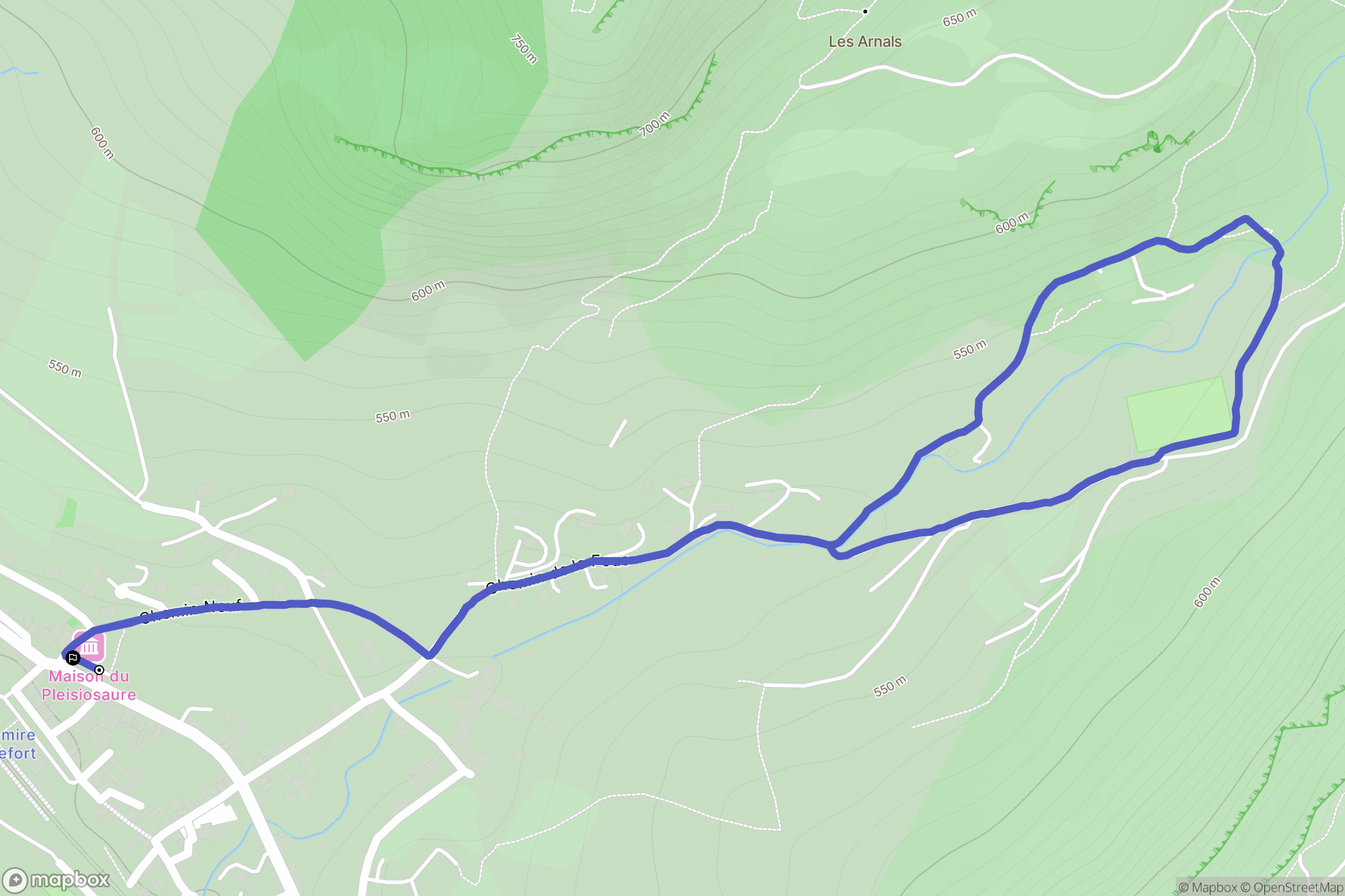 Tournemire : carte du parcours de randonnée - France