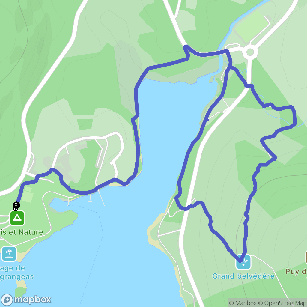 Royère-de-Vassivière : carte du parcours de randonnée - France