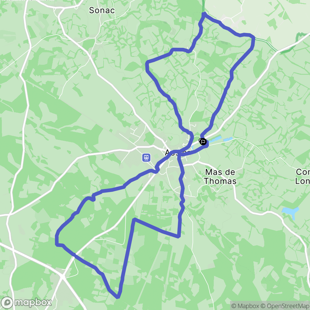 Assier : carte du parcours de randonnée - France