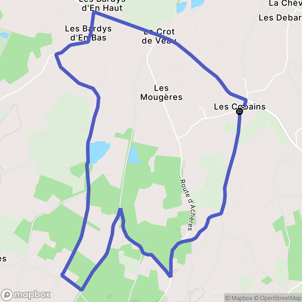 Menetou-Salon : carte du parcours de randonnée - France