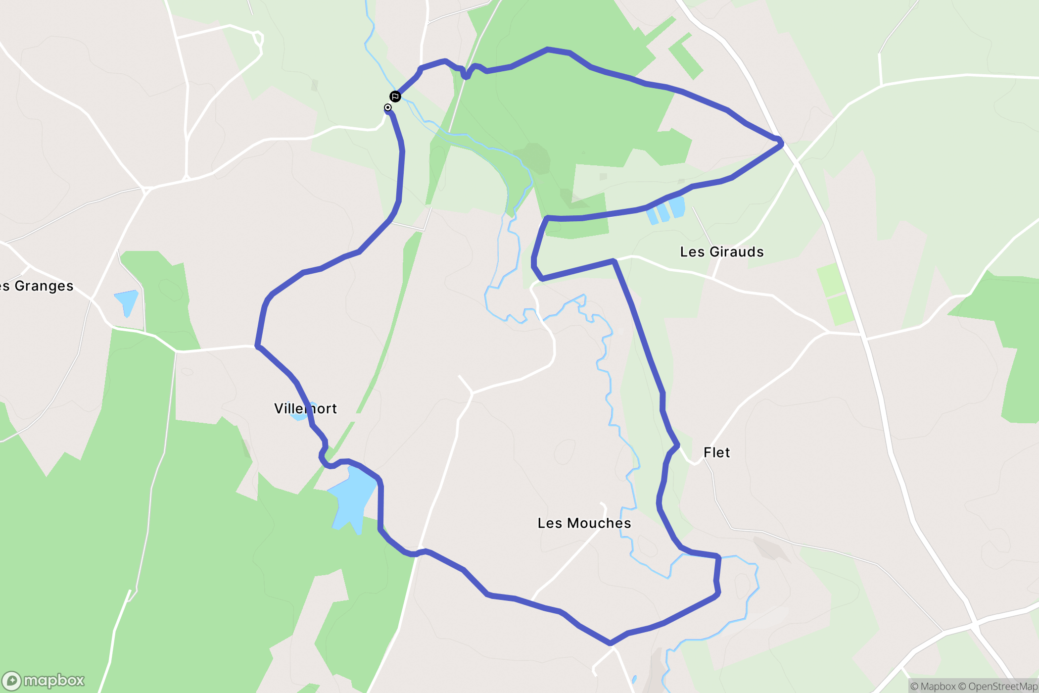 Chassignolles : carte du parcours de randonnée - France