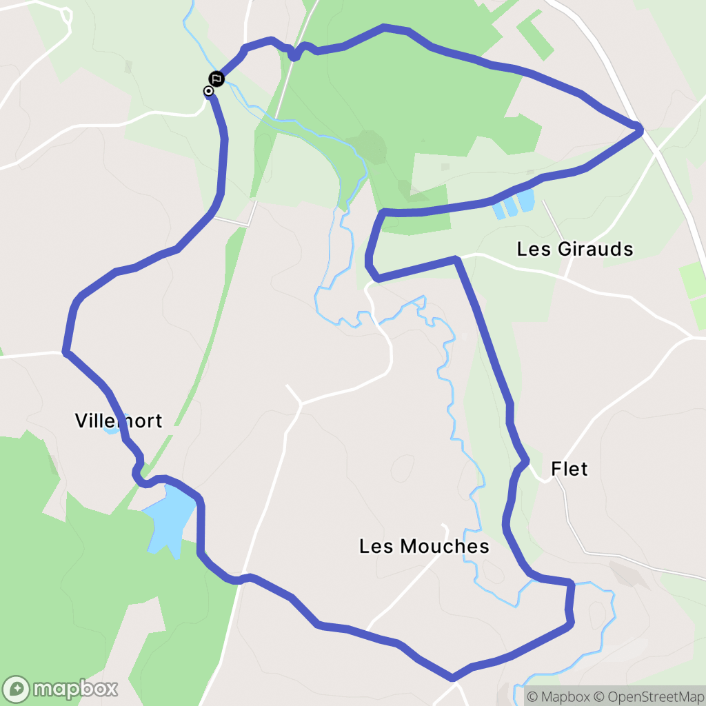 Chassignolles : carte du parcours de randonnée - France