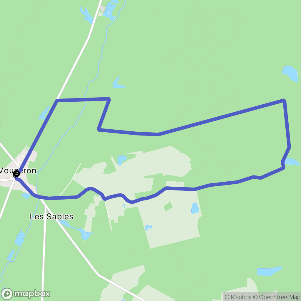 Vouzeron : carte du parcours de randonnée - France