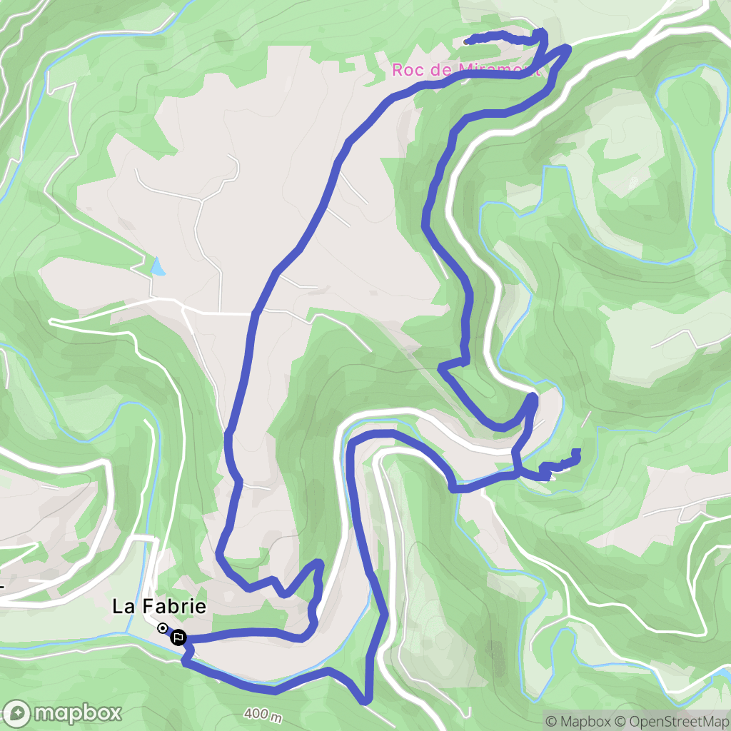Saint-Just-sur-Viaur : carte du parcours de randonnée - France