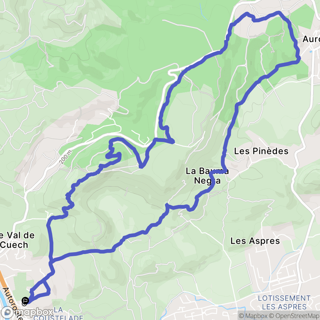 Salon-de-Provence : carte du parcours de randonnée - France