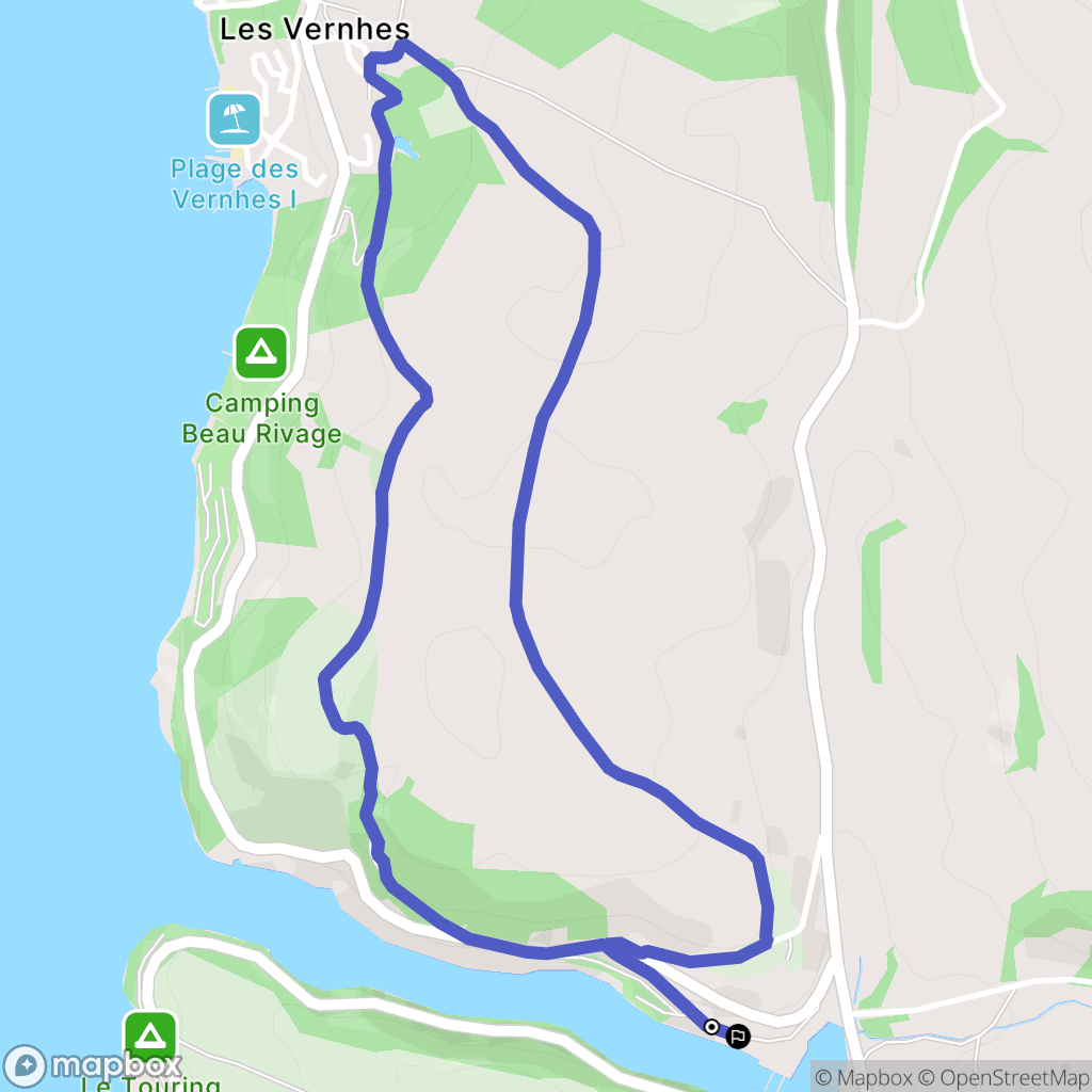 Salles-Curan : carte du parcours de randonnée - France