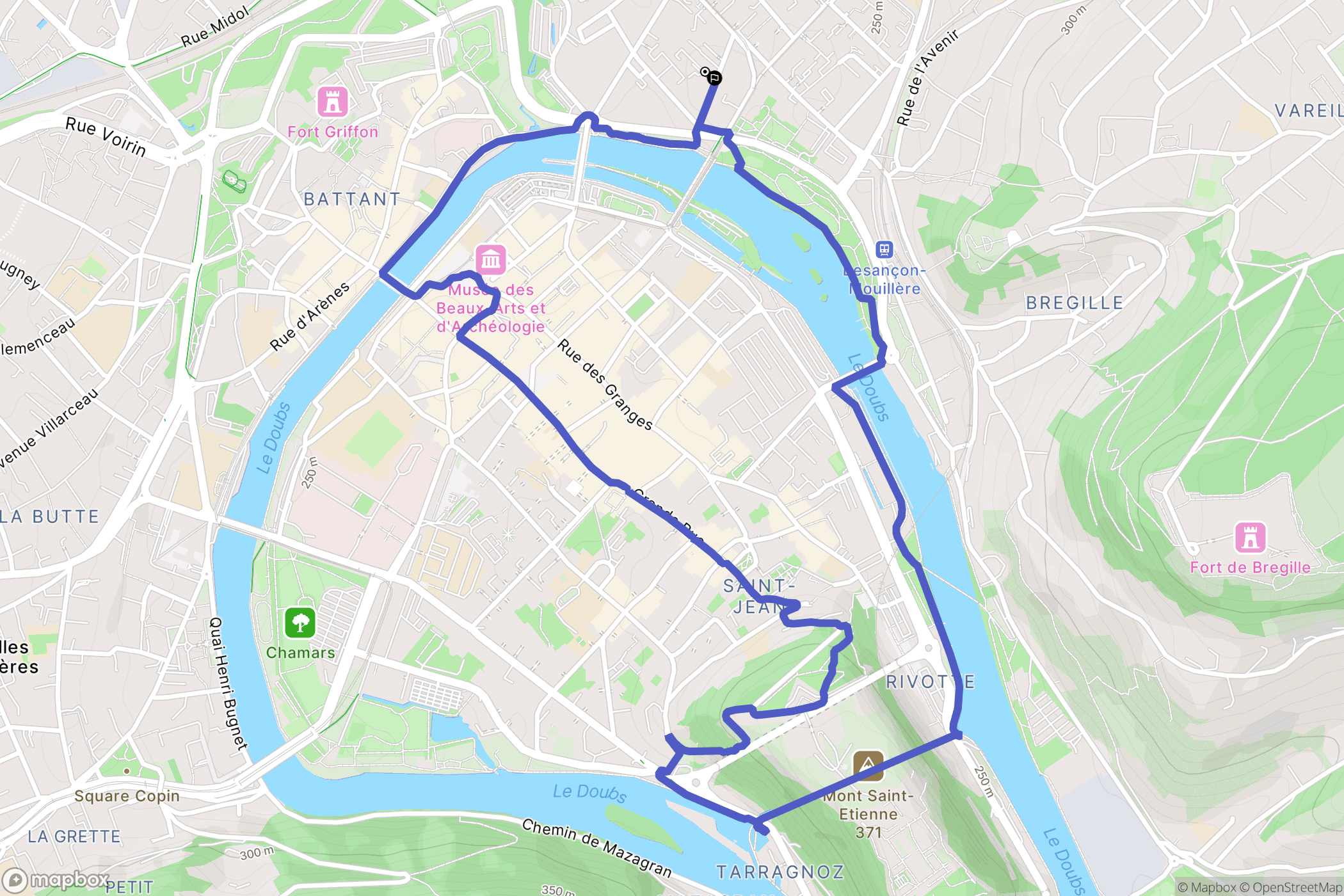 Besançon: routekaart voor buitenactiviteiten - France