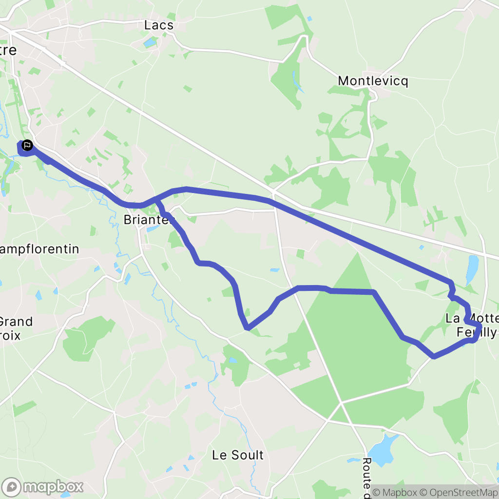 La Châtre : carte du parcours de randonnée - France