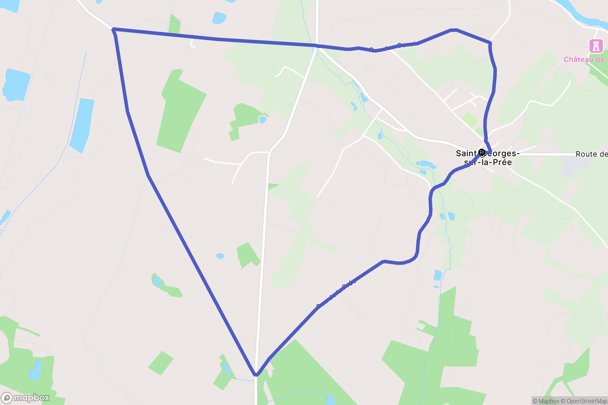 Saint-Georges-sur-la-Prée : carte du parcours de randonnée - France