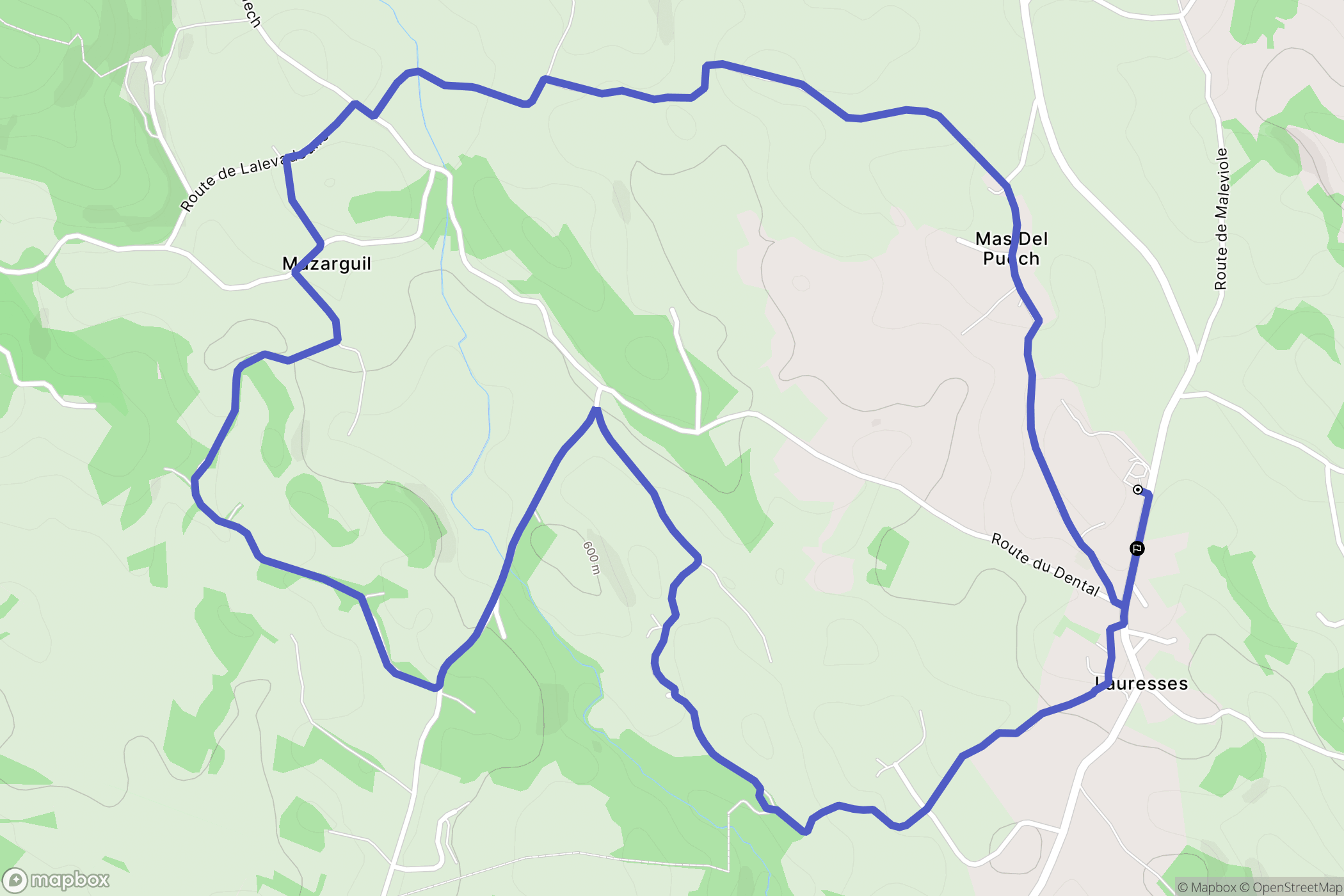 Lauresses : carte du parcours de randonnée - France