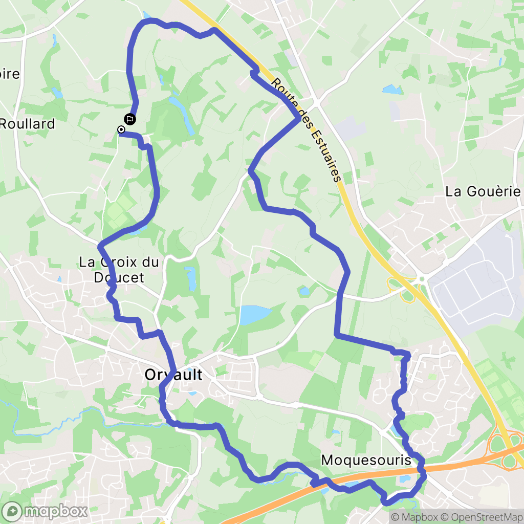 Orvault : carte du parcours de randonnée - France