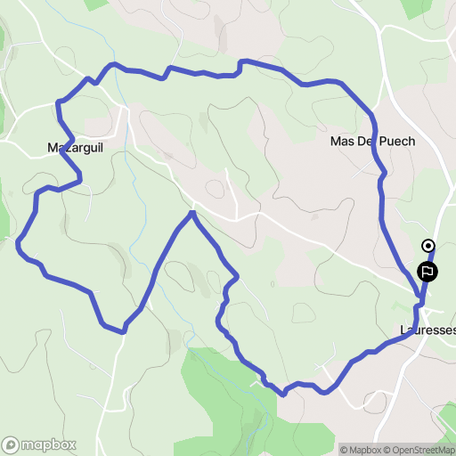 Lauresses : carte du parcours de randonnée - France