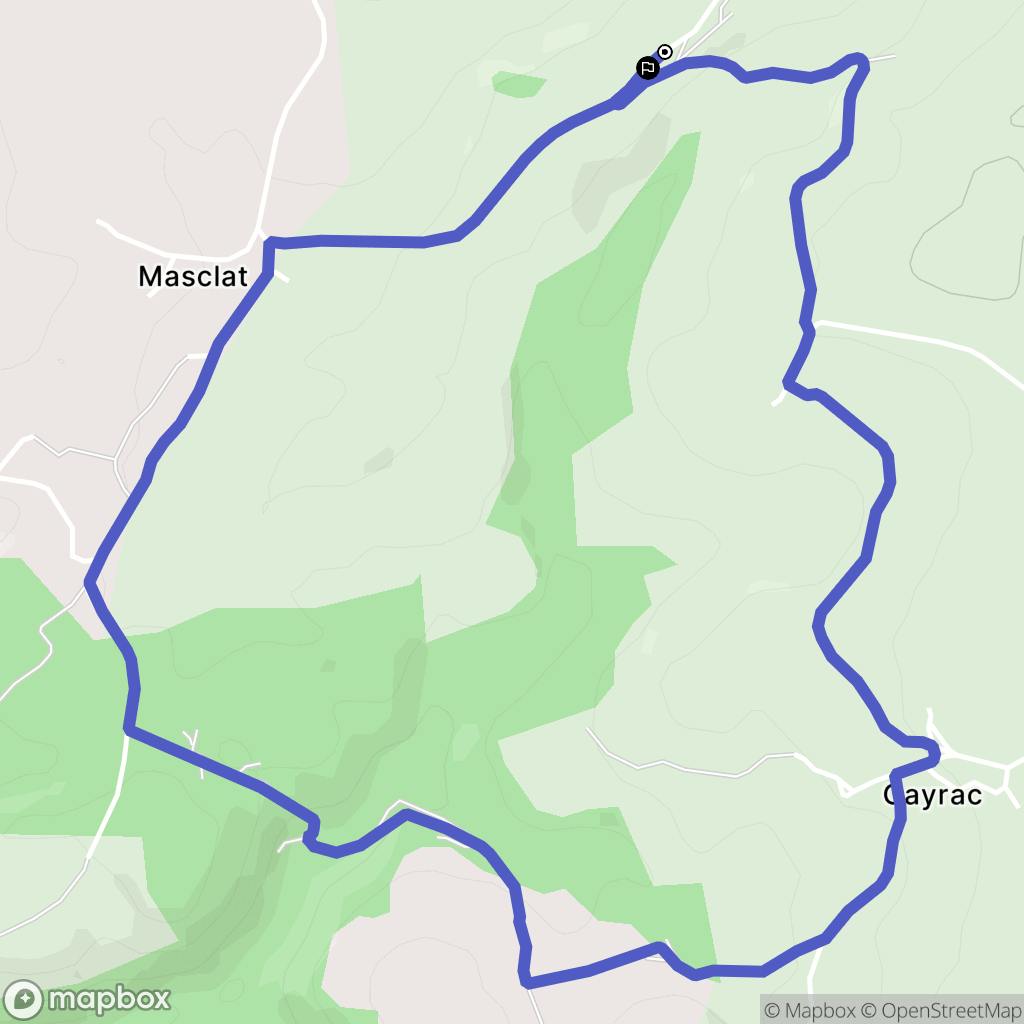 Taussac : carte du parcours de randonnée - France