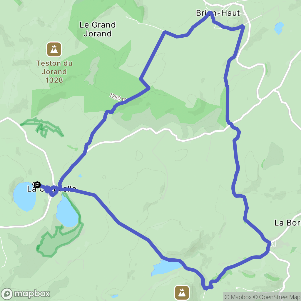La Godivelle : carte du parcours de randonnée - France