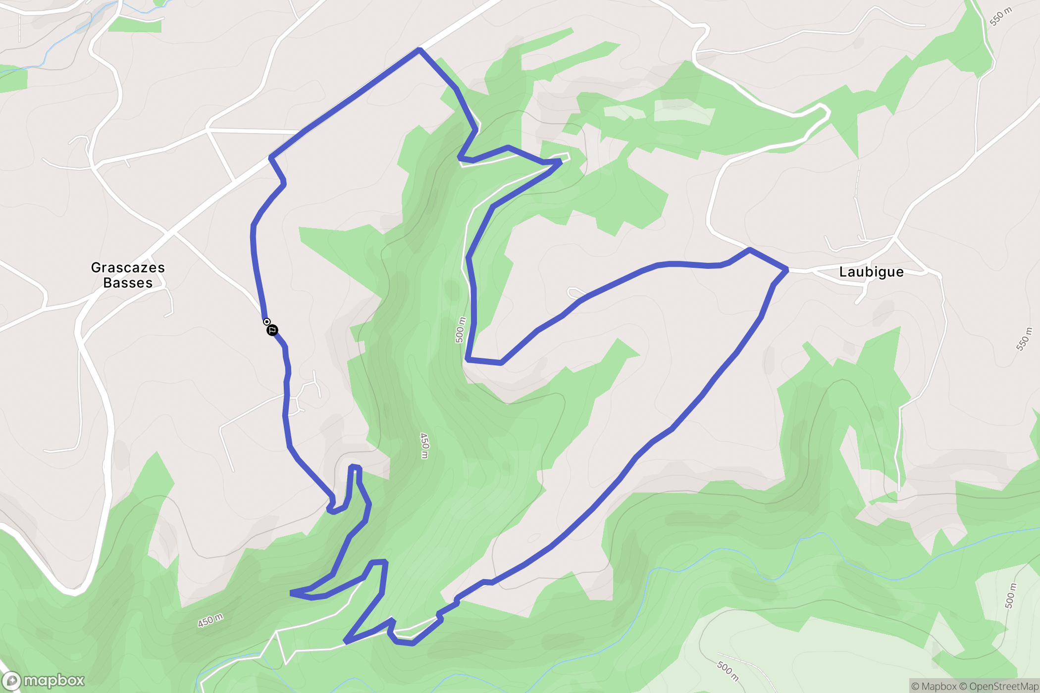 Meljac : carte du parcours de randonnée - France