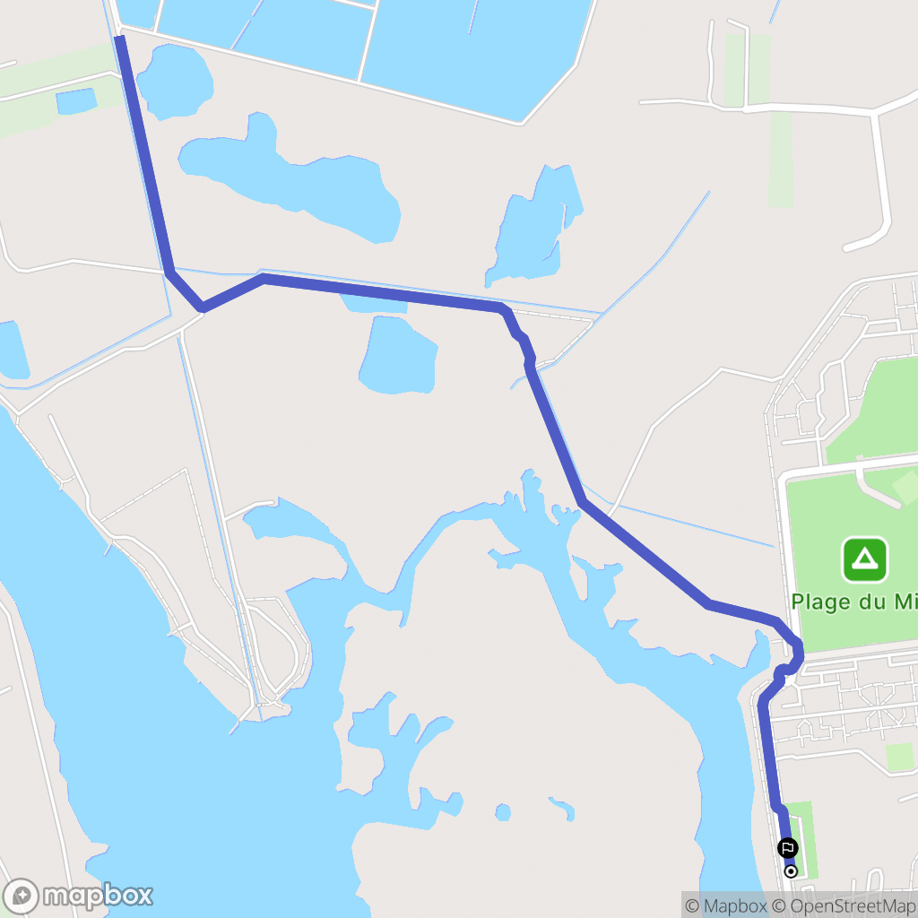 Portiragnes : carte du parcours de randonnée - France