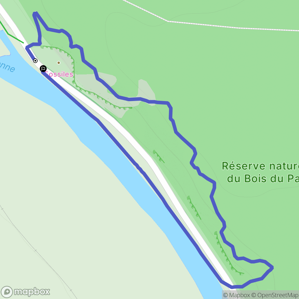 Mailly-le-Château : carte du parcours de randonnée - France
