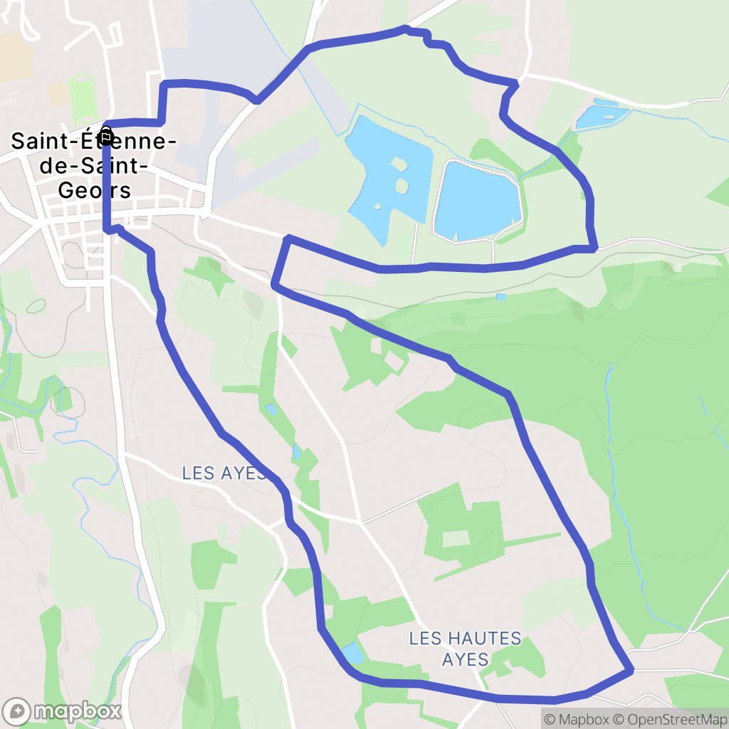 Saint-Étienne-de-Saint-Geoirs : carte du parcours de randonnée - France