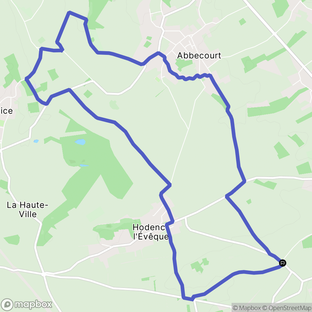 Silly-Tillard : carte du parcours de randonnée - France