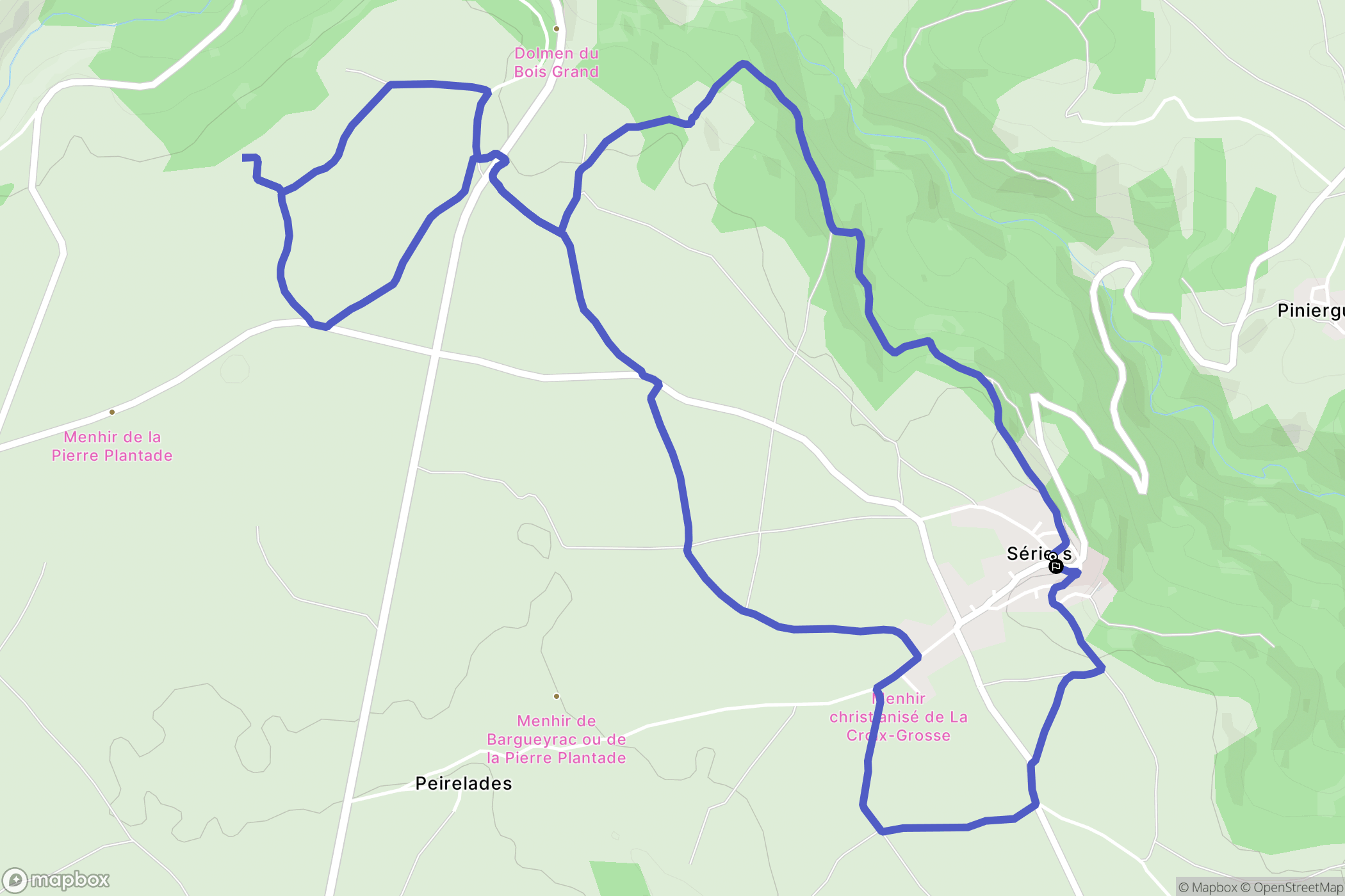 Neuvéglise-sur-Truyère : carte du parcours de randonnée - France