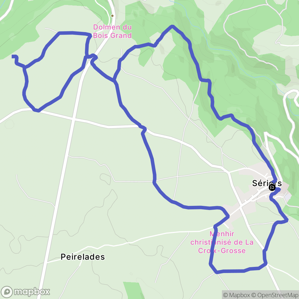 Neuvéglise-sur-Truyère : carte du parcours de randonnée - France